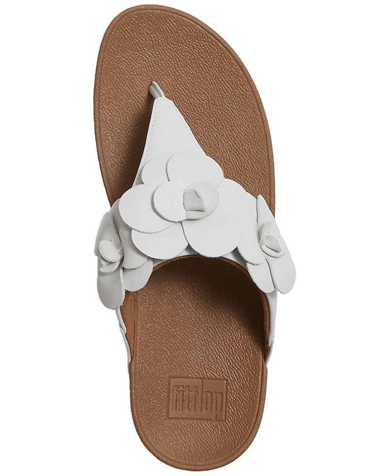 FitFlop Women's Lulu Flower Toe Post Slip-On Sandals
