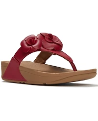 FitFlop Women's Lulu Flower Toe Post Slip-On Sandals