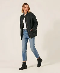 Modenaire Women's Erica Quilted Zip-Up Jacket