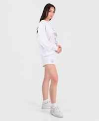 Rebel Veil Juniors Beaded Graphic Print Sweatshirt French Terry Shorts