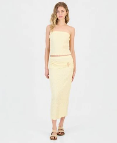 Madden Girl Juniors Pucker Tube Top Midi Skirt