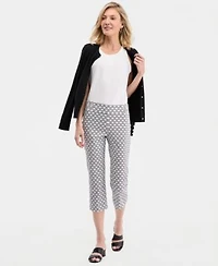 Jm Collection Womens Printed Pull On Capri Pants Macys Exclusive