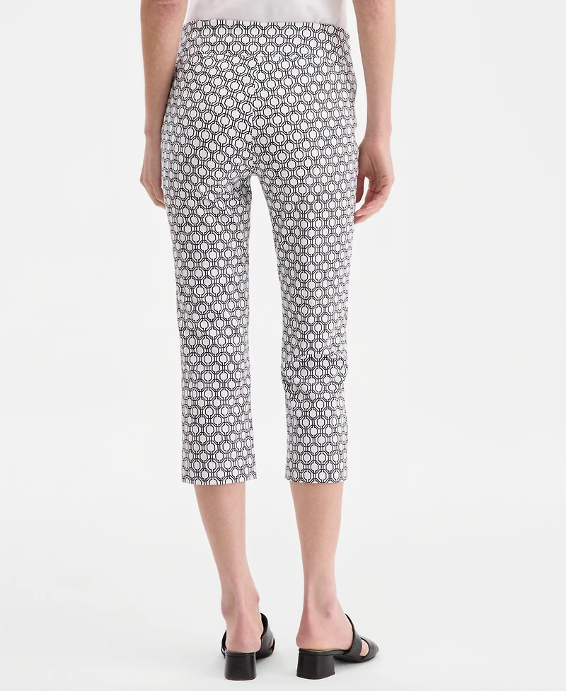 Jm Collection Women's Printed Pull-On Capri Pants, Macy's Exclusive