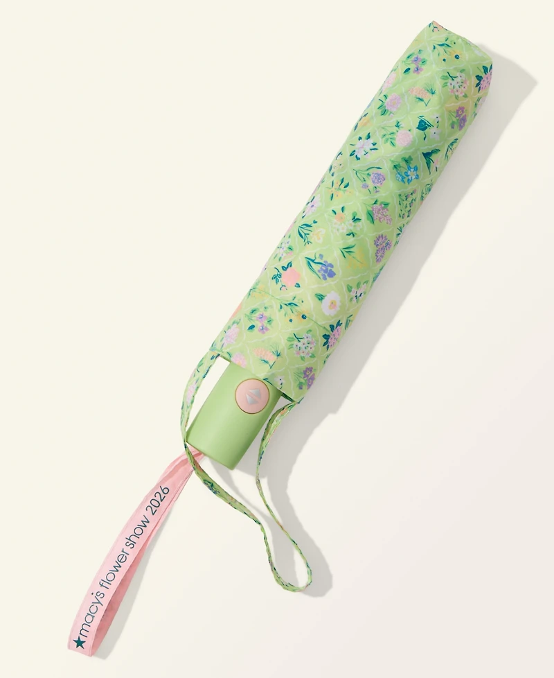 Macy's Flower Show Auto Open and Auto Close Travel Umbrella, Macy's Exclusive