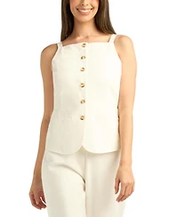 Bcx Women's Button-Front Cami Top