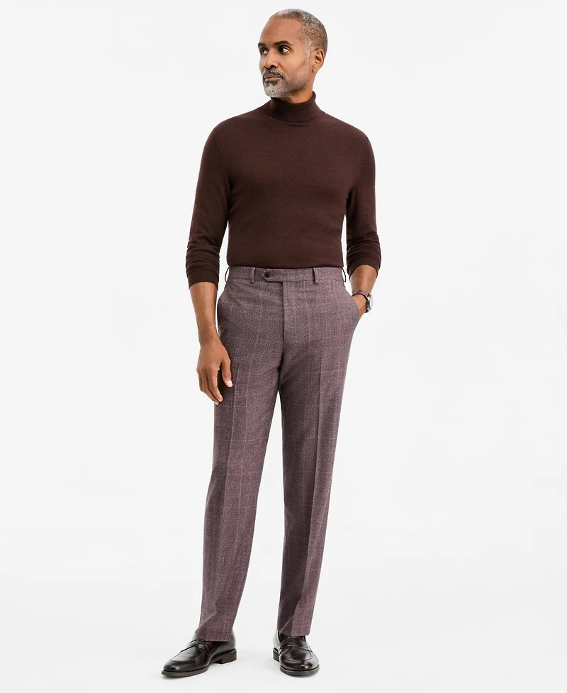 Michael Kors Men's Classic-Fit Wool-Blend Stretch Plaid Suit Separate Pants
