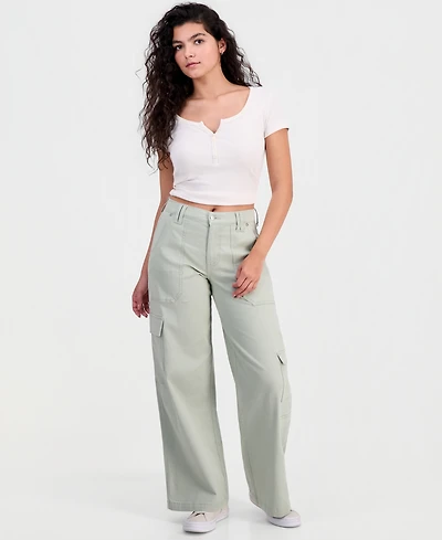 Celebrity Pink Juniors' Wide-Leg Cargo Pants