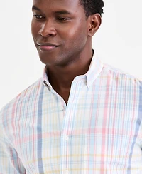 Club Room Men's Long-Sleeve Printed Oxford Shirt, Macy's Exclusive - Ox Lordy Plaid Yd