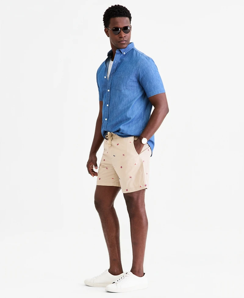 Club Room Men's Cotton 9" Pull-On Shorts, Macy's Exclusive