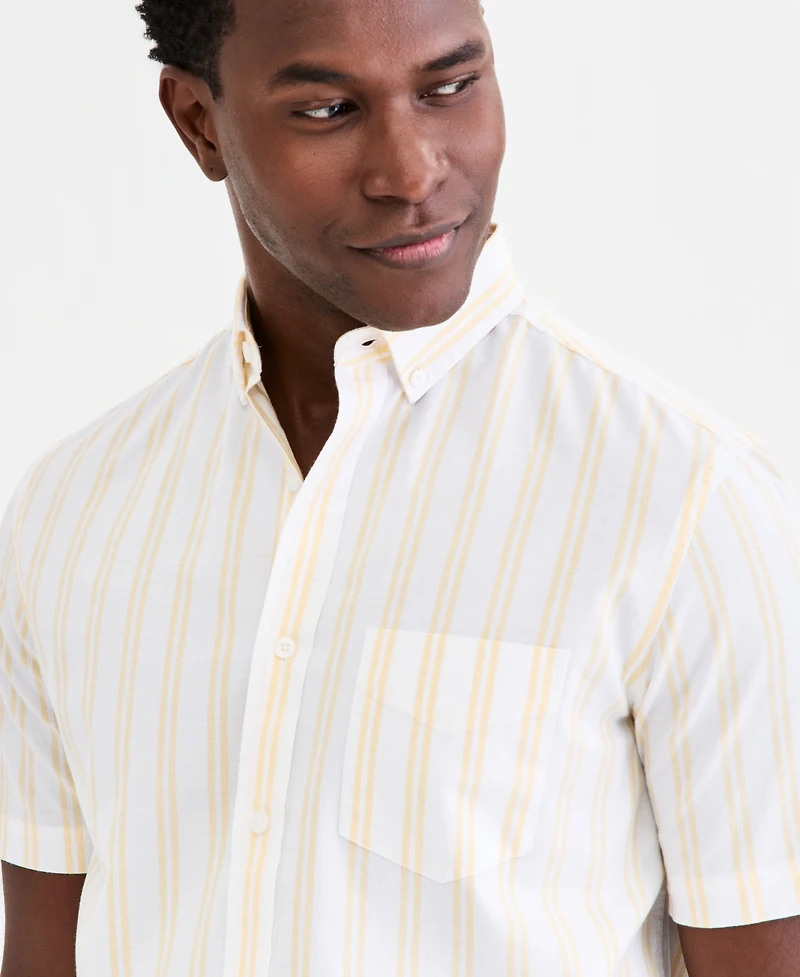 Club Room Men's Short-Sleeve Striped Oxford Shirt, Macy's Exclusive - Ox Sail Stripe Yd