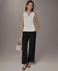 Donna Karan New York Women's Sleeveless Keyhole Sweater