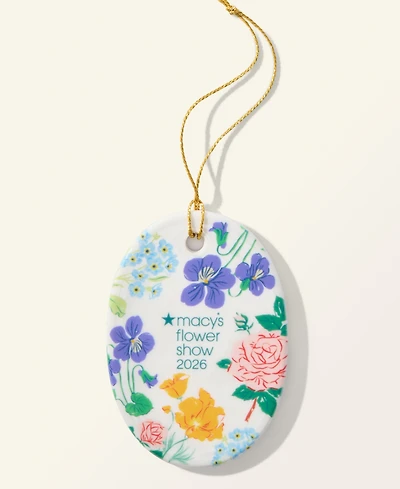 Macy's Flower Show Ceramic Ornament, Macy's Exclusive