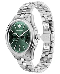 Emporio Armani Men's Quartz Chronograph Silver Stainless Steel Watch, 42mm
