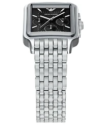 Emporio Armani Men's Quartz Chronograph Silver Stainless Steel Watch, 38mm