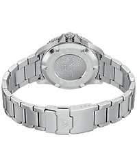 Emporio Armani Men's World Explorer Solar Three Hand Silver Stainless Steel Watch, 42mm