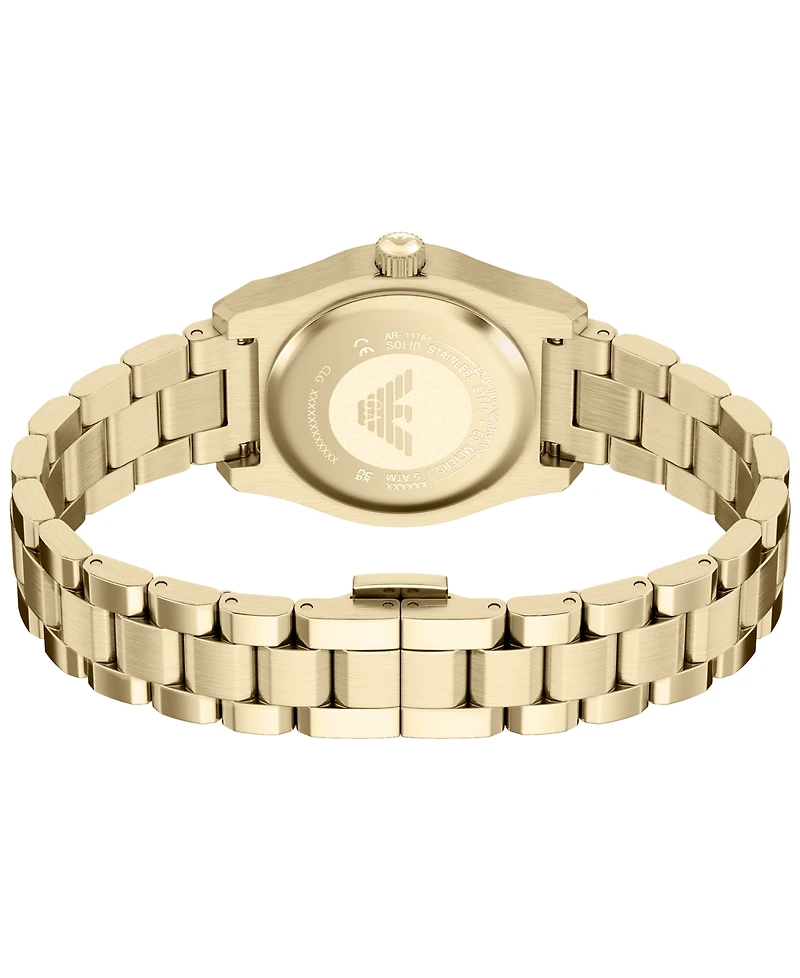 Emporio Armani Women's Quartz Three-Hand Gold Stainless Steel Watch, 32mm