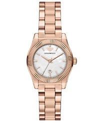 Emporio Armani Women's Quartz Three-Hand Rose Gold Stainless Steel Watch, 32mm