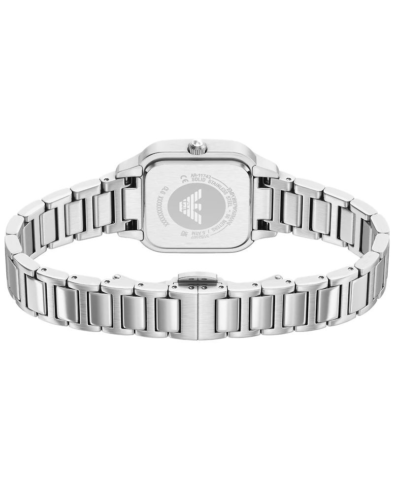 Emporio Armani Women's Quartz Three-Hand Silver Stainless Steel Watch, 35mm