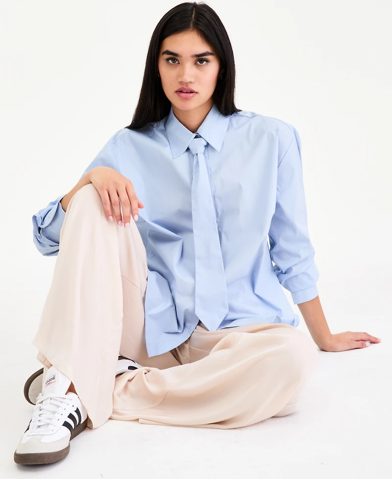 Bar Iii Women's Shirt & Tie, Macy's Exclusive