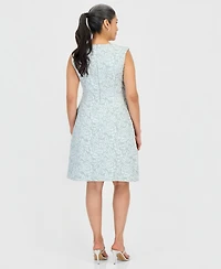 Connected Petite Notch-Neck Sleeveless Sheath Dress
