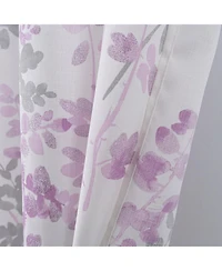 Olivia Gray 100% Polyester 140 Gsm Aiden Printed Textured Grommet Curtain Panel 54" x 90" Blush