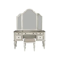 Liberty Furniture Industies, Inc Magnolia Manor 3 Piece Vanity Set in Antique White