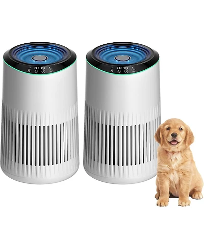 Morento Air Purifiers for Home, Air Purifier for Smoke Pet Dander Odors with Fragrance Sponge, Small Air Purifier with Sleep Mode for Bedroom Office,