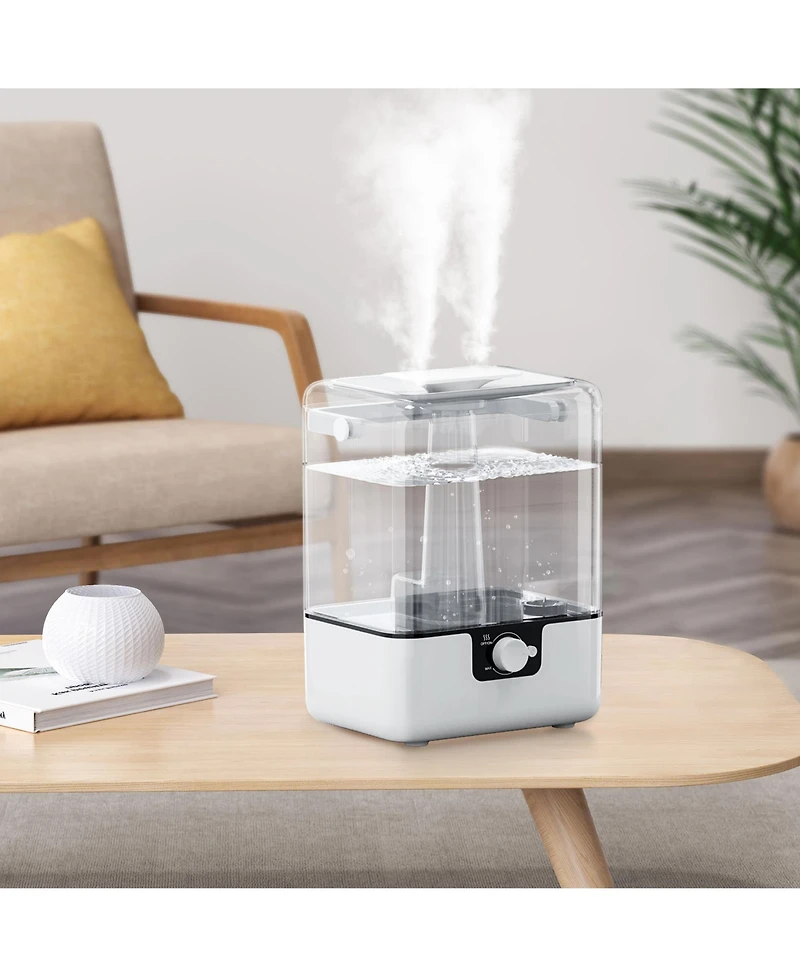 Cold Mist Humidifier for Home with 1.58 gal Tank, 26 dB Sleeping Mode Humidifier with Oil Diffuser for Bedroom, Up to 50 Hours Use