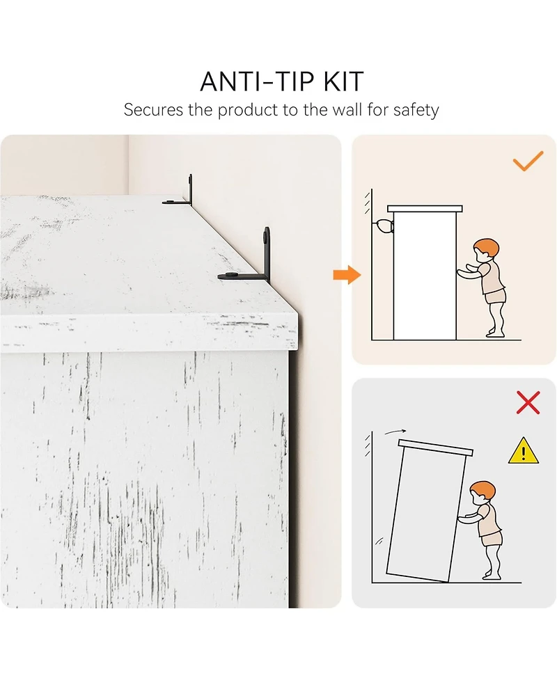 gaomon 67.4" Tall 5-Tier Farmhouse Bookcase – Wooden Bookshelf with Open Display Shelves and Storage, Freestanding Home Office, Living Roo