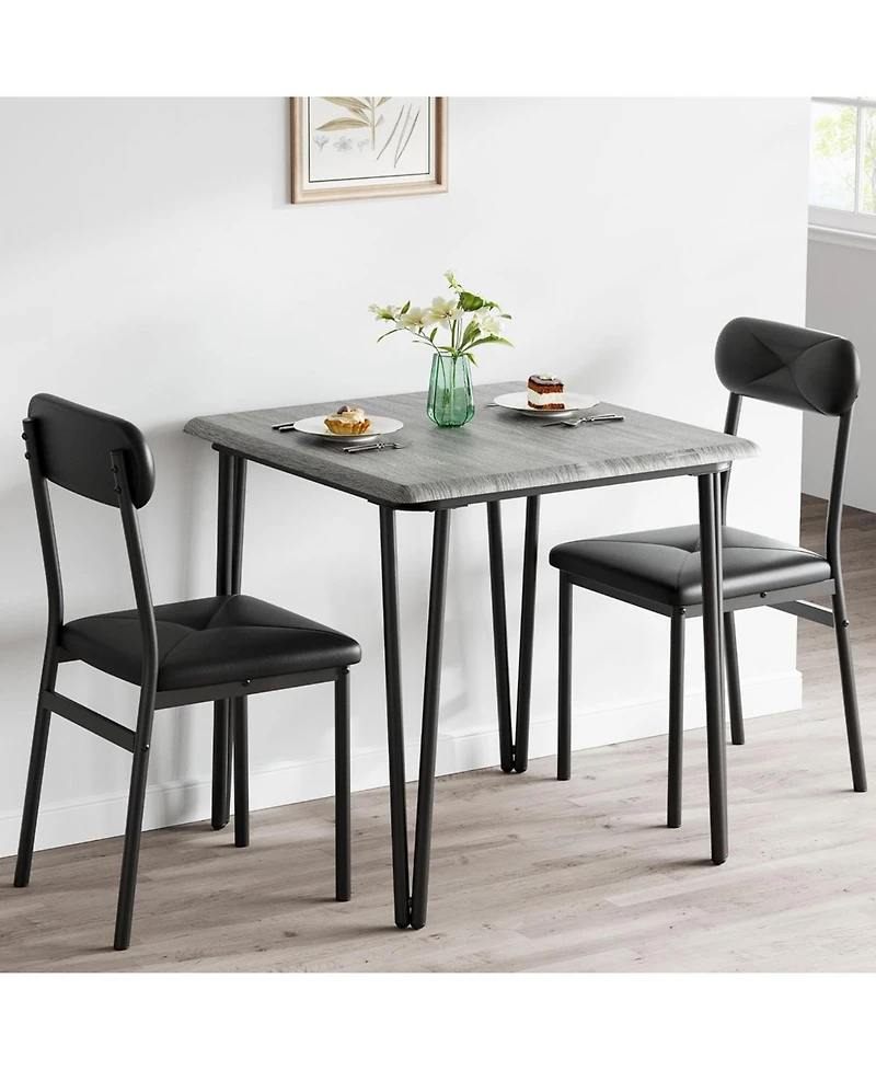 gaomon Dining Table Set for 4, Kitchen Table with Upholstered Chairs for Small Spaces