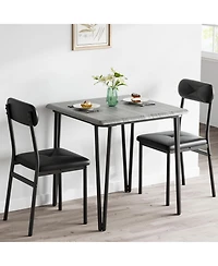 gaomon Dining Table Set for 4, Kitchen Table with Upholstered Chairs for Small Spaces