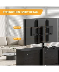 gaomon Entertainment Center with Mount: Tv Stand Features 6 Drawers