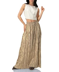 Ivonne Women's Pleated Maxi Skirt