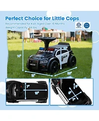 Mecale Toddler Sliding Car with Steering Wheel and Under-Seat Storage Push