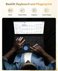 Nimo 15.6" Light-Gaming-Laptop, 8 Cores Amd Ryzen 7 Pro 6850U 32GB LPDDR5 Ram 1TB Ssd