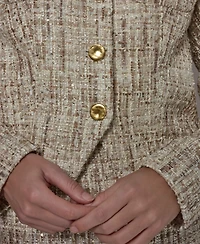 Donna Karan New York Petite Button-Front Cropped Jacket