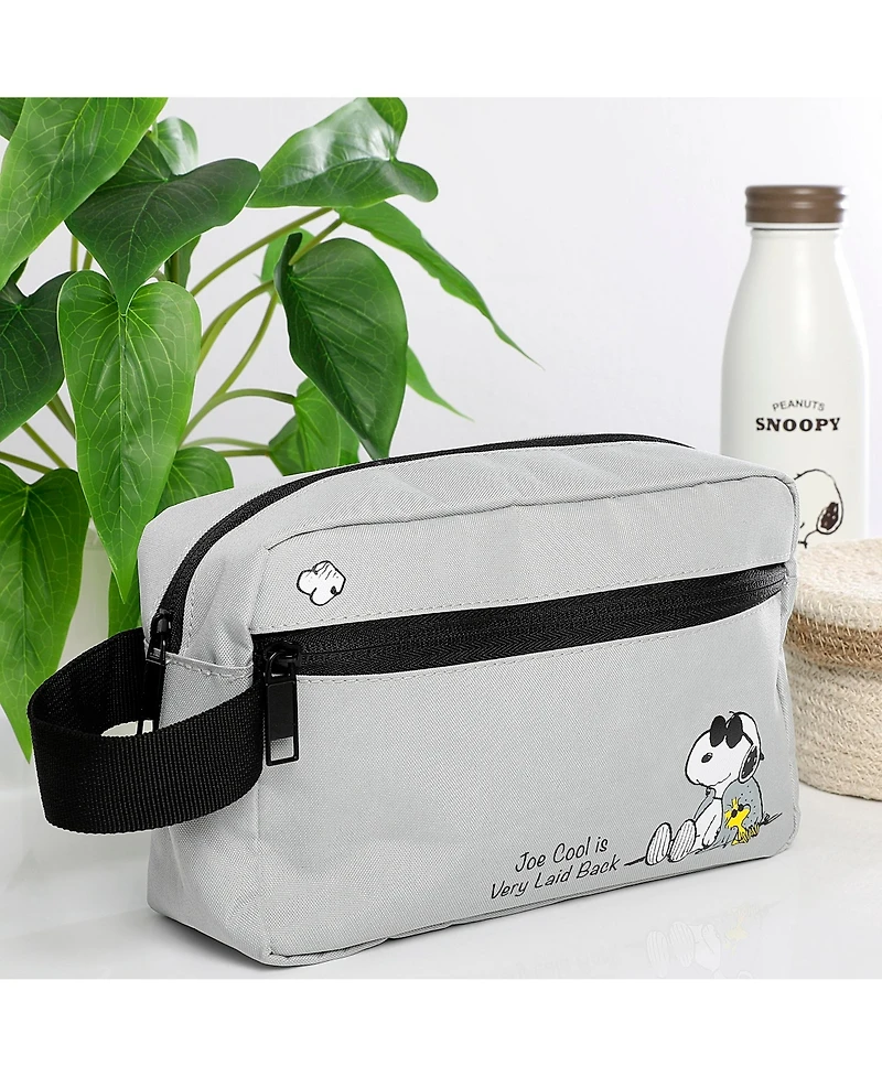Peanuts Snoopy Belt Bag, Zip Waist Pack, Grey Travel Pouch