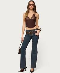 Edikted Women's Ghita Lacey Halter Corset