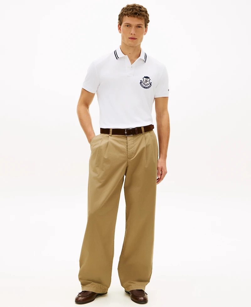 Tommy Hilfiger Men's Pique Badge Regular Short-Sleeve Polo Shirt