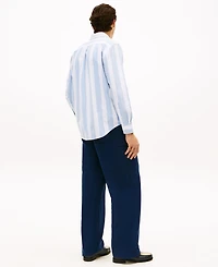 Tommy Hilfiger Men's Preppy Striped Long-Sleeve Oxford Shirt