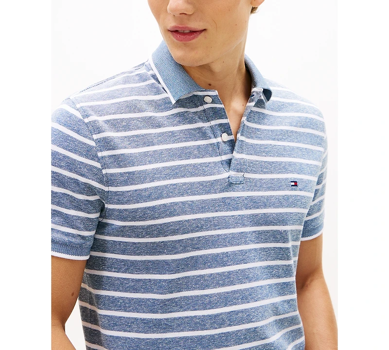Tommy Hilfiger Men's Regular-Fit Tipped Linen Polo Shirt