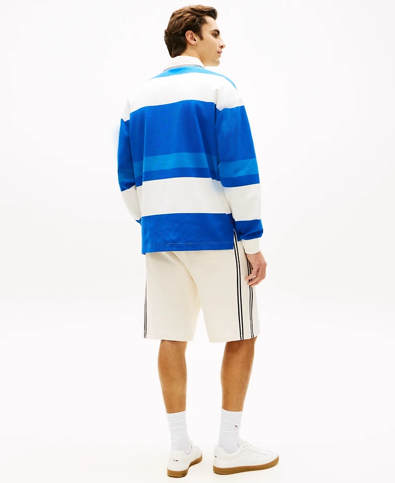 Tommy Hilfiger Men's Relaxed-Fit Stripe Rugby Polo Shirt