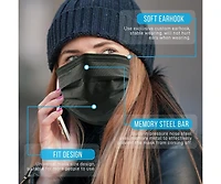 SereneLife 50 Pieces Disposable Face Masks - 3 Layer Protection Breathable Face Masks