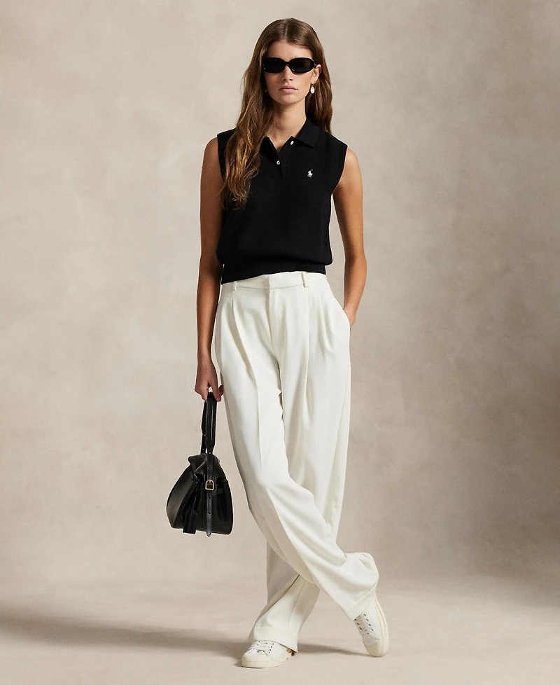 Polo Ralph Lauren Women's Ribbed Collar Sleeveless Sweater