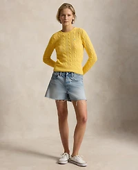 Polo Ralph Lauren Women's Cable-Knit Cotton Crewneck Sweater
