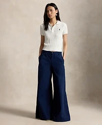 Polo Ralph Lauren Women's Slim Fit Ribbed Collar Cropped Sweater