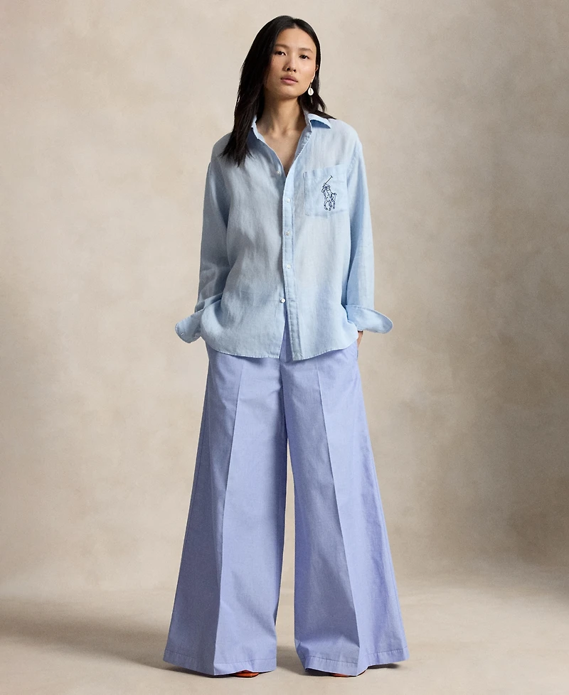 Polo Ralph Lauren Women's Point Collar Long-Sleeve Shirt