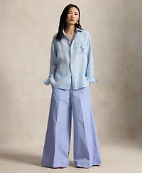 Polo Ralph Lauren Women's Point Collar Long-Sleeve Shirt