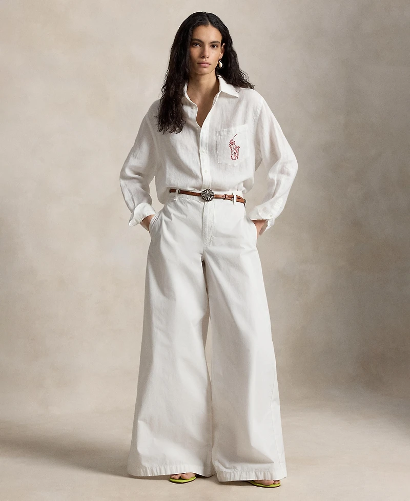 Polo Ralph Lauren Women's Point Collar Long-Sleeve Shirt