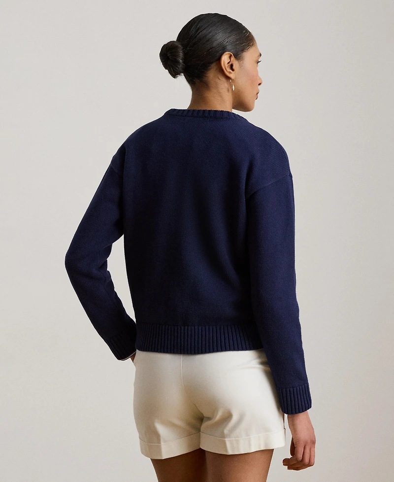 Lauren Ralph Women's Cotton Dog Sweater